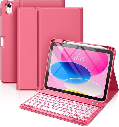 Hamile for iPad 11th 10th Generation Case with Keyboard